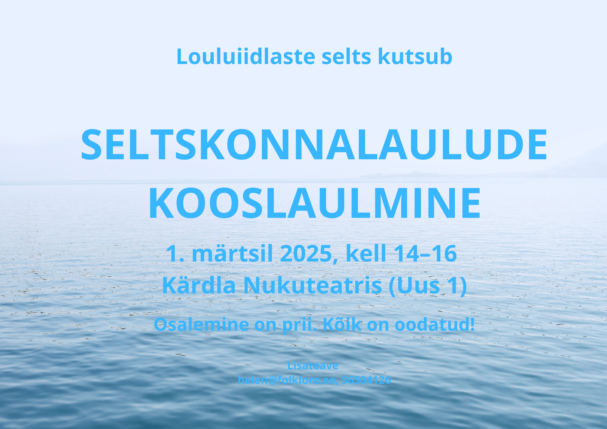 Seltskonnalaulude kooslaulmine Louluiidlaste seltsiga Seltskonnalaulude kooslaulmine Louluiidlaste seltsiga