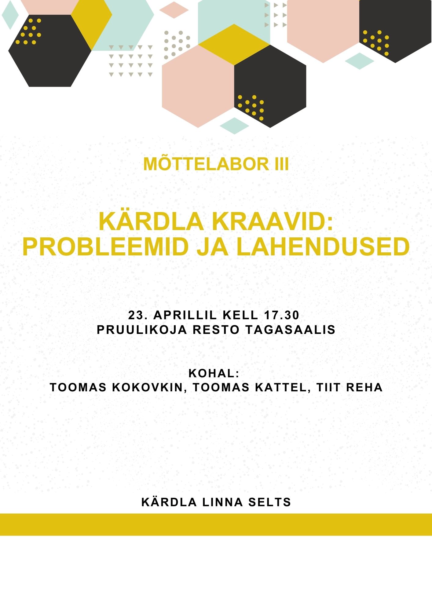 Mõttelabor III: Kärdla kraavid - probleemid ja lahendused Mõttelabor III: Kärdla kraavid - probleemid ja lahendused