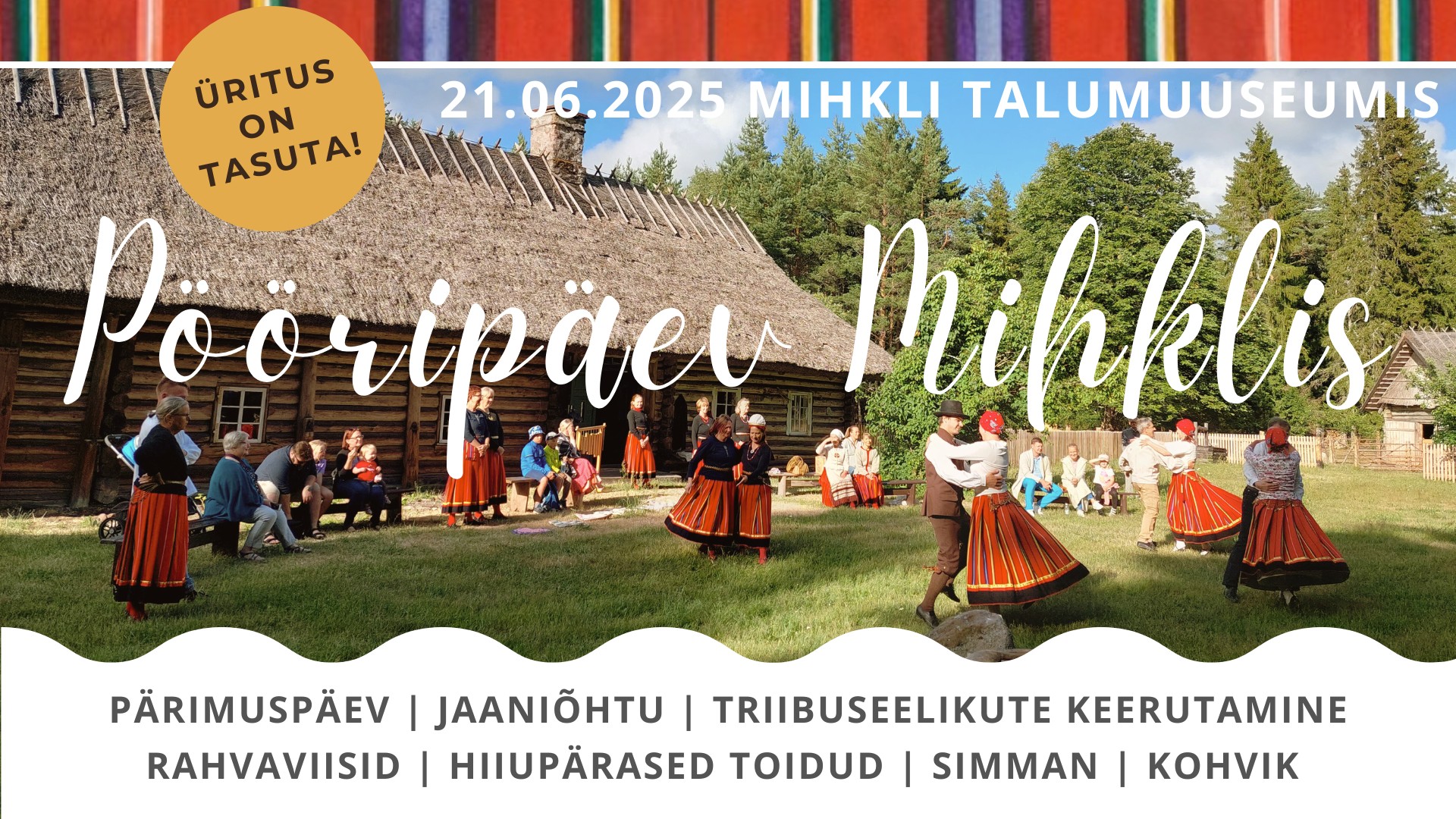 Pööripäev ja triibuseelikute keerutamine Mihkli talumuuseumis