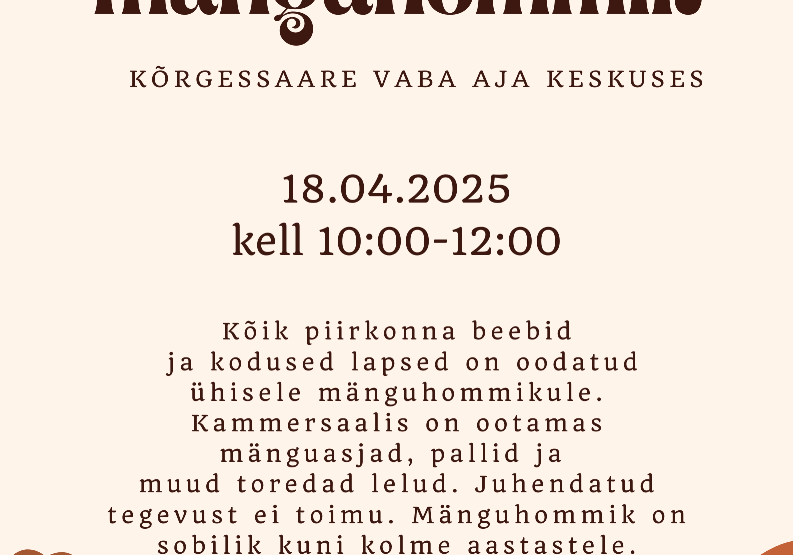 Väikelaste mänguhommik Väikelaste mänguhommik