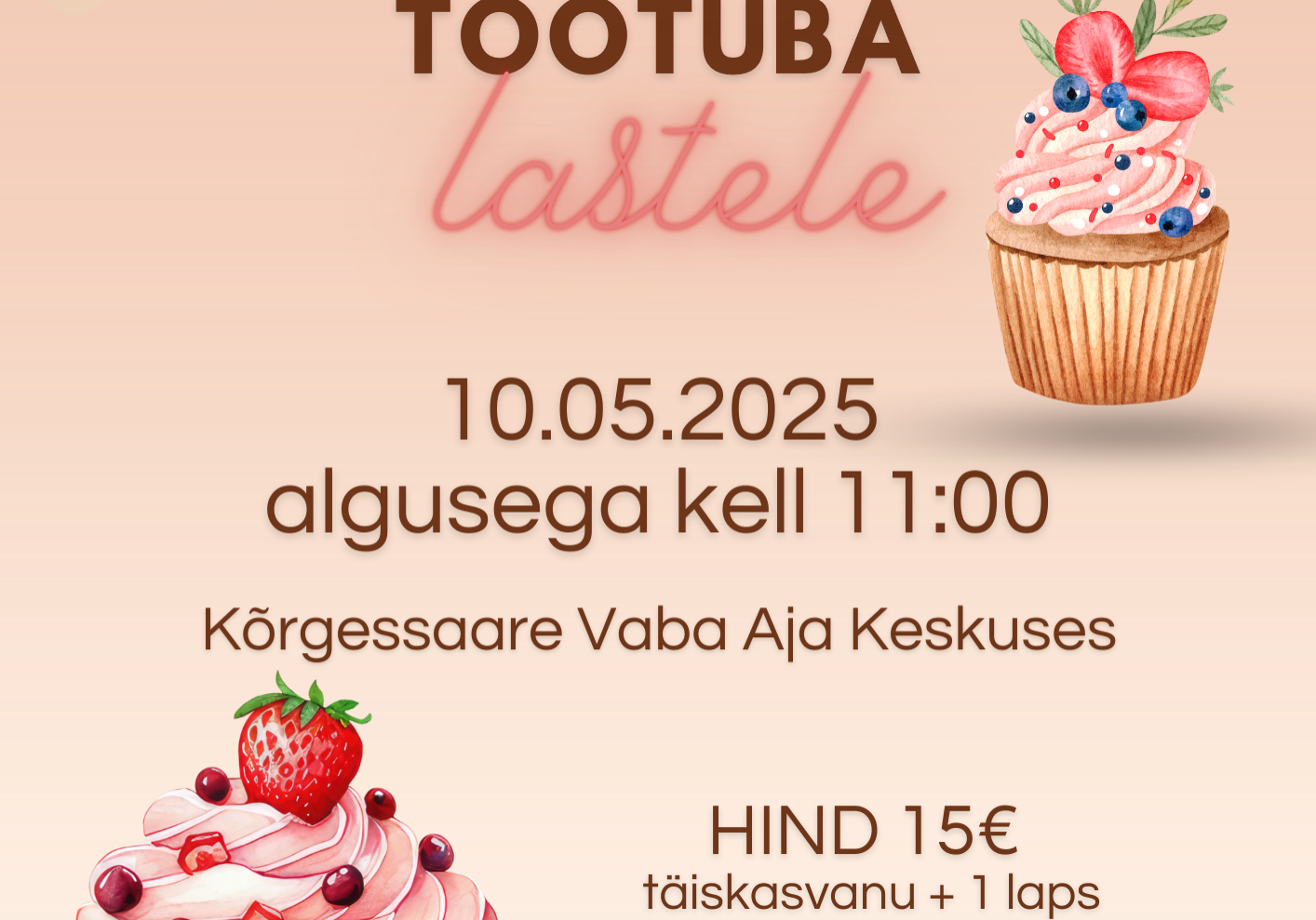 Tassikookide kaunistamise töötuba lastele