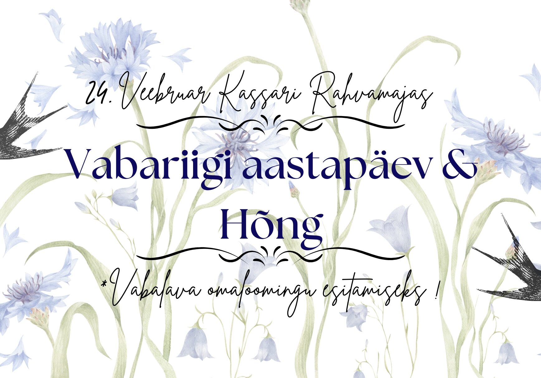 Vabariigi aastapäev & kohvik HÕNG Kassari Rahvamajas Vabariigi aastapäev & kohvik HÕNG Kassari Rahvamajas