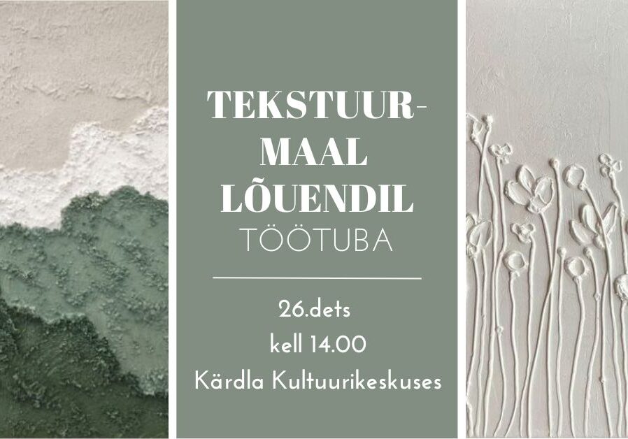 Tekstuurmaali töötuba Kärdlas Marell Voolaid